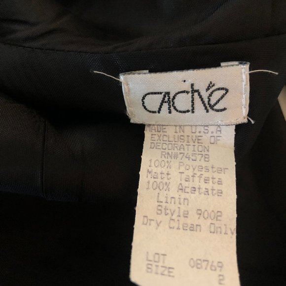 Cache Black Empire Waist Taffeta Maxi Dress - Picture 10 of 12
